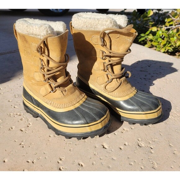 SOREL Womens CARIBOU Waterproof Winter Snow Boot NL1005-280 Size US 6 Fur Lined - Picture 1 of 12